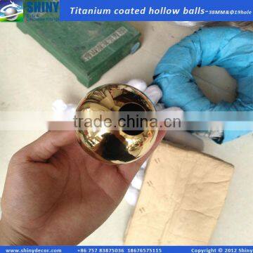 38mm Titanium coated hollow ball with hole
