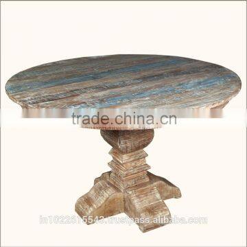 Charming Furniture Round Pedestal Coffee Table, Wood Coffee Table