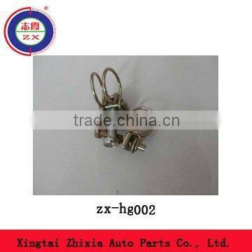 Double wire stainless steel hose clamps