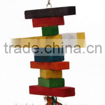 wooden and rope bird toy