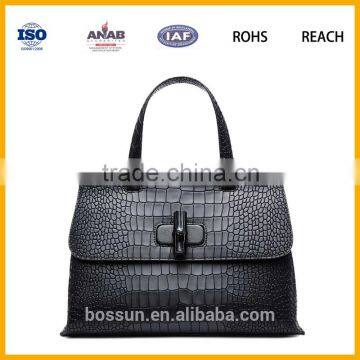 classic fashion designer pu leather handbags for lady