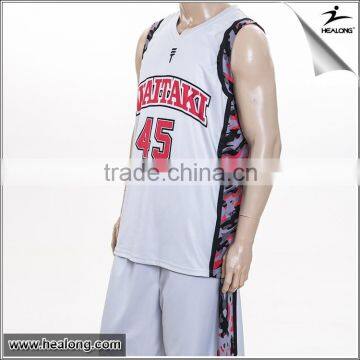 sublimated basketballl set custom basketballl jersey for team design wholesale