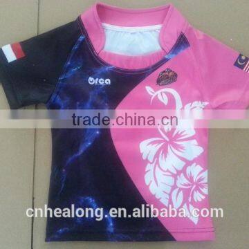 high quality customized rugby jersey,hot sale sublimation rugby jersey made in China