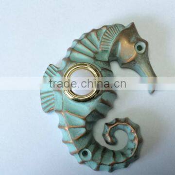 resin led doorbell switch;sea horse;realistic animal of doorbell switch