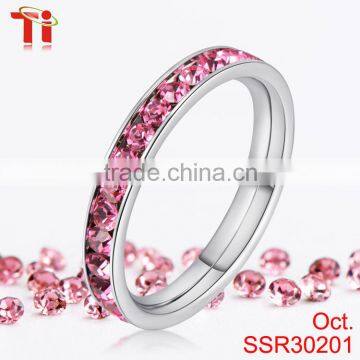 Oct engagement wedding ring o ring birthstone ring latest gold finger ring designs stainless steel ring birth stone ring