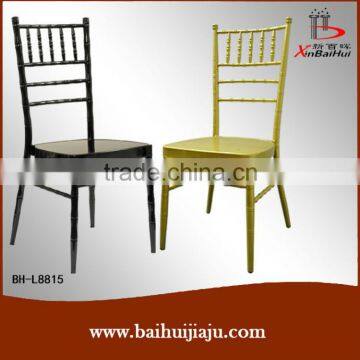 BH-L8815 Factory Price White and Gold Clear Resin Napoleon Wedding Chair photo-2