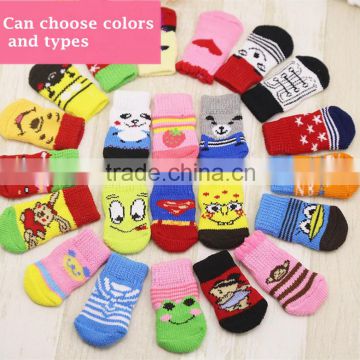 Cute cartoon cotton dog socks anti slide socks for dog