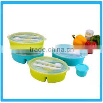 Multi-functional Lunch Box With Cultery Set Camping Food Containers Plastic Salad Box