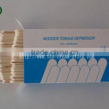 china heilongjiang supplier sterile/non-sterile box package wooden tongue depressor