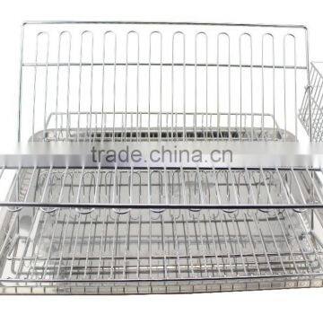 Metal Dish Rack with Stianless Steel Tray