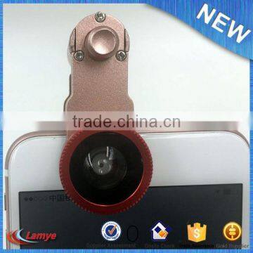 Fisheye Lens With 0.65X Wide Angle Macro 3 IN 1 Universal Clip Lens for Mobile Phone photo-2