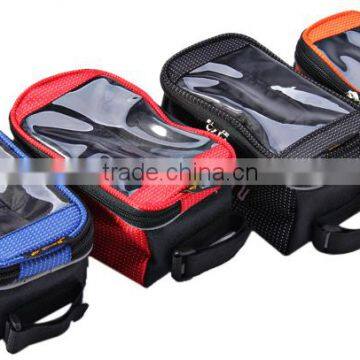JOYTU Bicycle Saddle Bag 4 Colors 5.5 Inch Cycling Bag Touch Screen Polyester Bike Bicycle Bag Handlebar Pack for Cycling photo-6