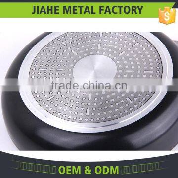 Aluminum Cut Rim Sanded Outside Non-stick Round Gas Frying Pan photo-5