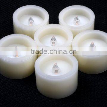 Yellow Amber Flickering Flameless Paraffin Wax Candles With Timer(6 Hours On,18 Hours Off) LED Battery Powered Candles