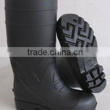 pvc working boots black