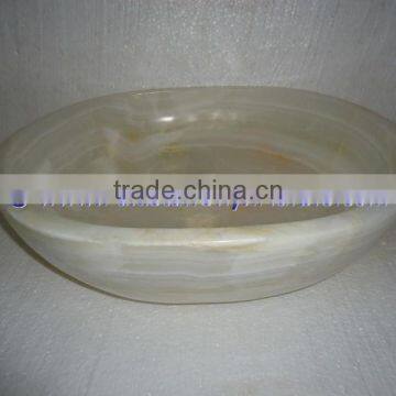 Top Quality PURE WHITE ONYX OVAL SHAPED SINKS AND BASINS photo-5