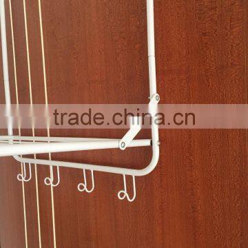 Vivinature 4 Hook Over the Door Rack Hanger for Hanging Clothes Coat Hat Belt Metal photo-4