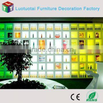 Color Changing LED Cube Wine Rack for Bar and Home photo-3