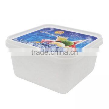 2000ML Food Grade Plastic Square Ice Cream Container,IML Ice Cream Box photo-3