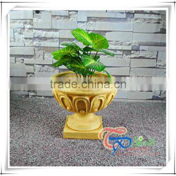 Fiberglass Outdoor Fluted Imitate Natural Stone Planters photo-5
