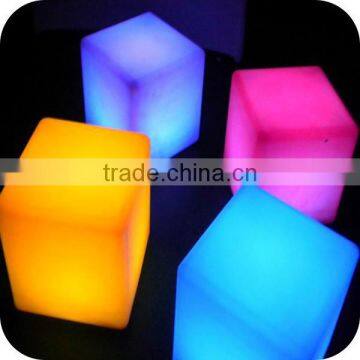 Colorful glowing light cube table/ illuminated furniture led cube chair