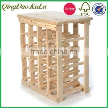 eco friendly pine wood wooden table wine rack for kitchen