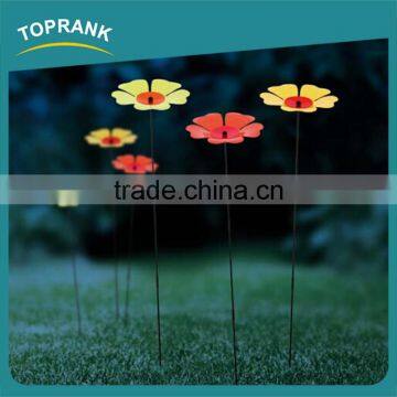 New design outdoor plastic stakes solar flower solar garden decoration luminaires