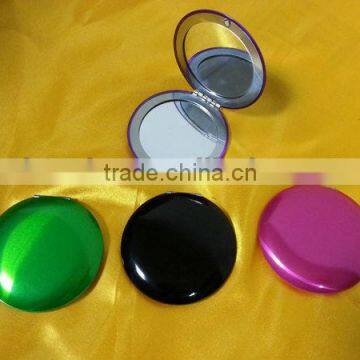 Folding metal round pocket mirror colorful make up mirror