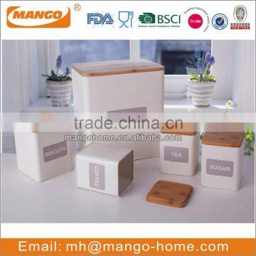 Unqiue Metal Bread Bin Biscuits Tea Coffee Sugar Canister Sets photo-6