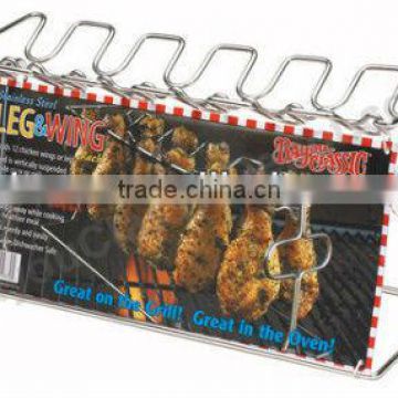 12 Slot Chicken Leg wing Cooker Holder Grill Rack