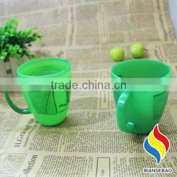 280ml plastic color changing plastic mugs with handles