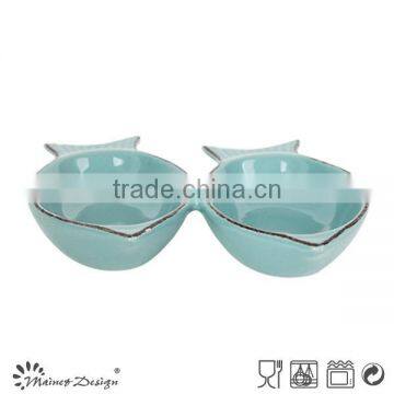 Small Ceramic Fish Shape Sauce Bowls photo-2