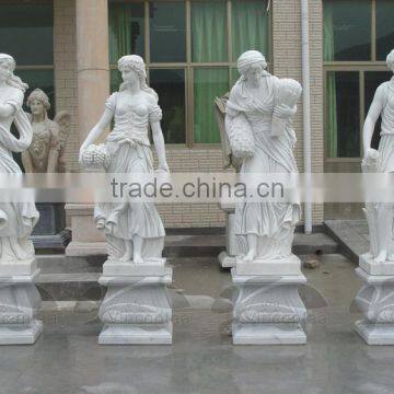 Hot Sale Hard Carved Large Four Season Garden Marble Statue photo-3