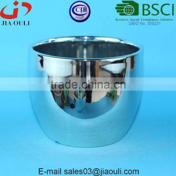 Christmas Deocration Electroplating Silver Ceramic Bowl Shape Plant Pots photo-3