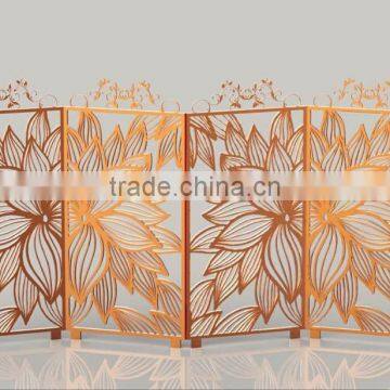 2016 new design antique looking room hotel metal folding screens