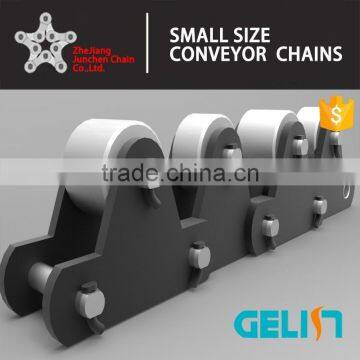 c2040TR china factory alloy steel short pitch conveyor chain with top roller