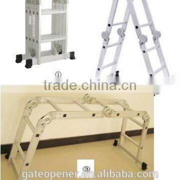 Finether 12.1 FT Heavy Duty Aluminum Multi Purpose Folding Extension Ladder With 2 Panels 330lb Capacity photo-4