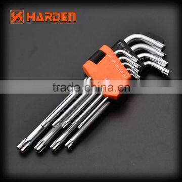 Professional Heat Treat 9PCS Medium Torx Key Wrench