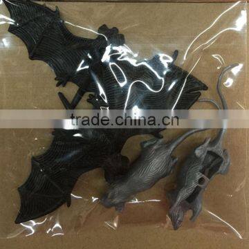 Realistic Design Halloween Insect Toy Black Plastic Bat photo-2