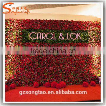 2017 Fake Flower Cheap Price Artificial Flower Wall for Wedding Decoration photo-4
