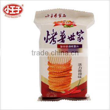 Spicy plastic bag packing potato chips