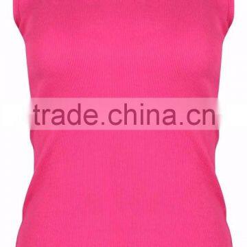 Womens Plain Ribbed Stretch Ladies Sleeveless T-Shirt Vest Tank Top Plus Siz photo-2