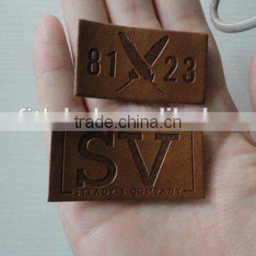 Wholesale custom cheap leather label with high quality for garments