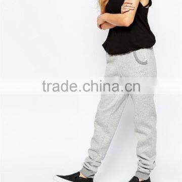 Womens New Design Plain Grey Cotton Baggy Trousers New Design photo-3