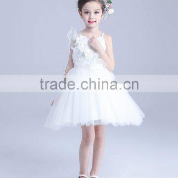 2017 White Rose Tulle Dress Women Kids Sequin Two Spaghetti Strap Dresses photo-5