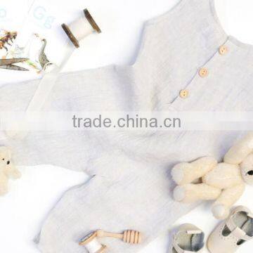 Linen Baby Romper Natural Sleeveless Bodysuit Baby Unisex Vintage Clothes