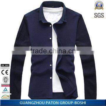 New Arrivel OEM Men Casual Contrast Color Shirt photo-3