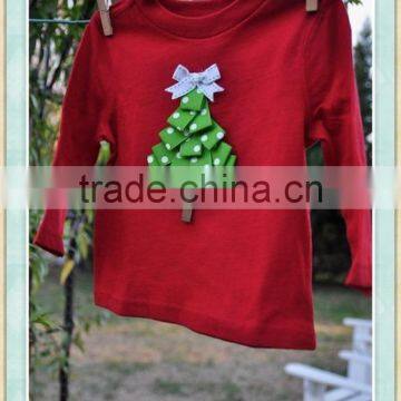 christmas tree t-shirt ruffled sleeve raglan christmas shirt icing long sleeve ruffle raglan