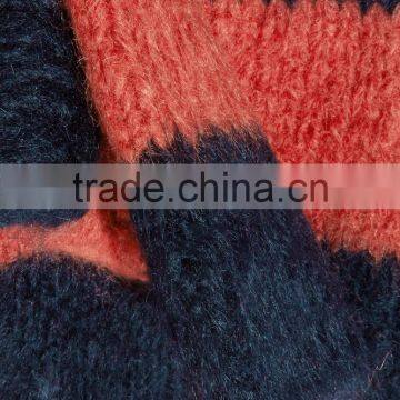 Striped Design Women Cashmere Sweater With Dropped Shoulder photo-5