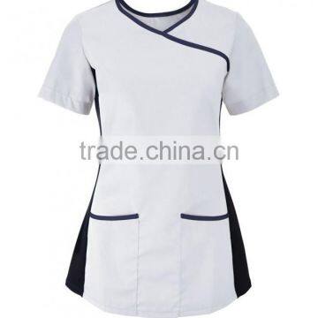 Fashionable 2017 Custom Women's Stretch Scrub Top Medical Nurse Hospital Nursing Uniform Designs photo-5